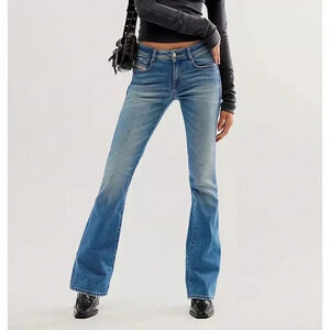 New Free People Diesel Ebbey Jeans Bootcut Flare Low Mid Rise Denim Blue